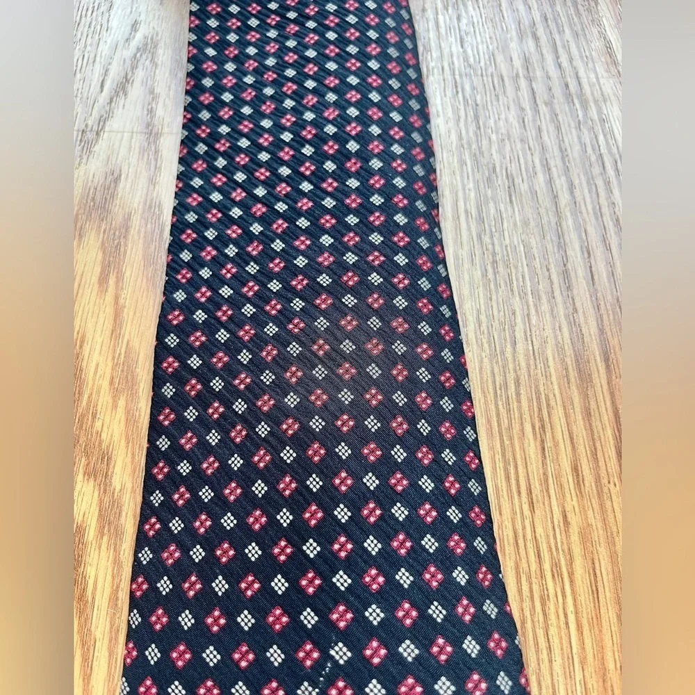 Giorgio Armani Cravatte Black Abstract Tie 100% Silk Made In Italy